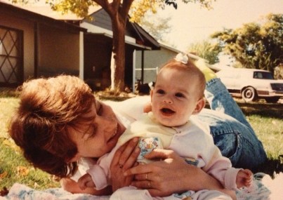 My mother and I in 1989